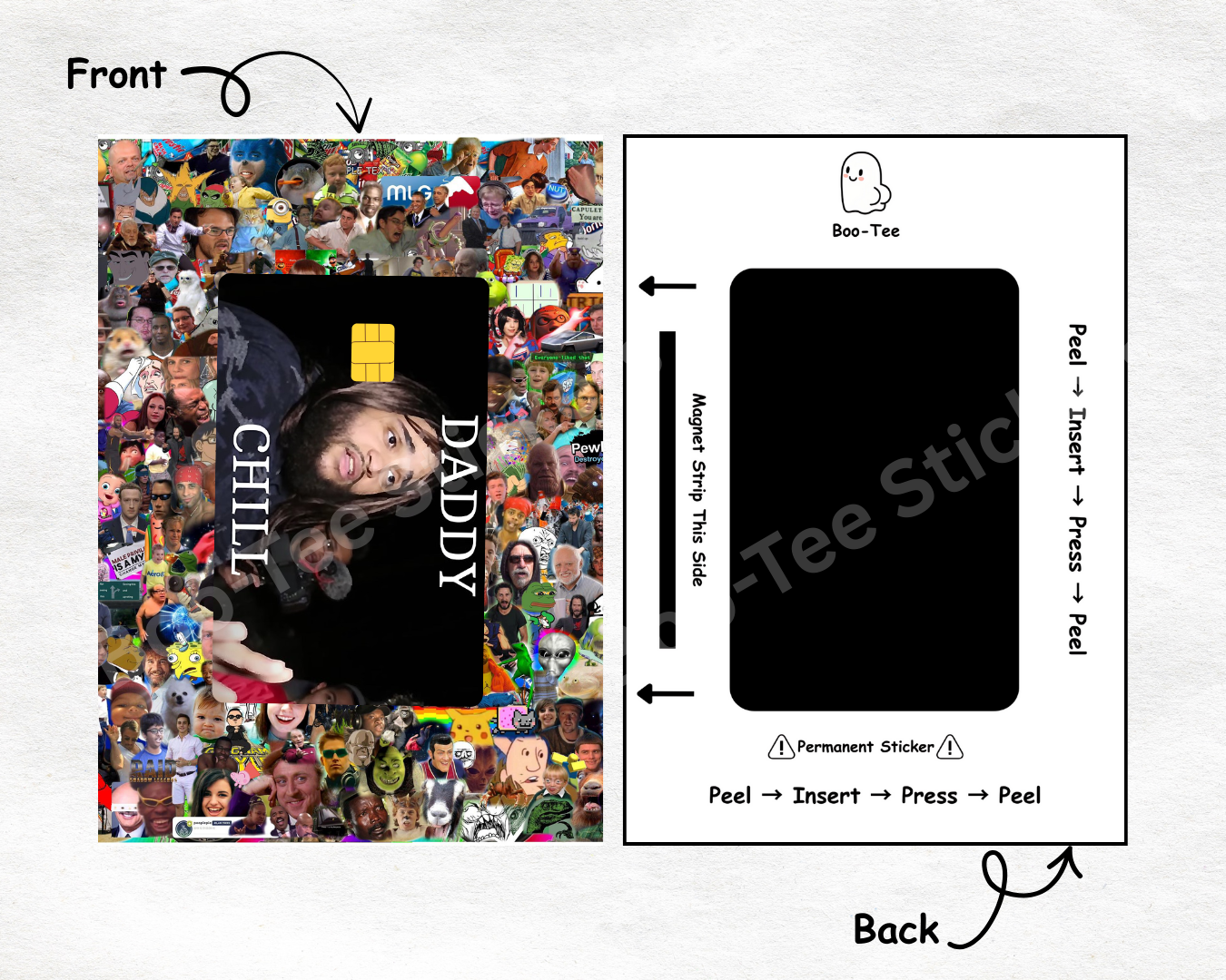 Daddy Chill: Bank Card Sticker, 002